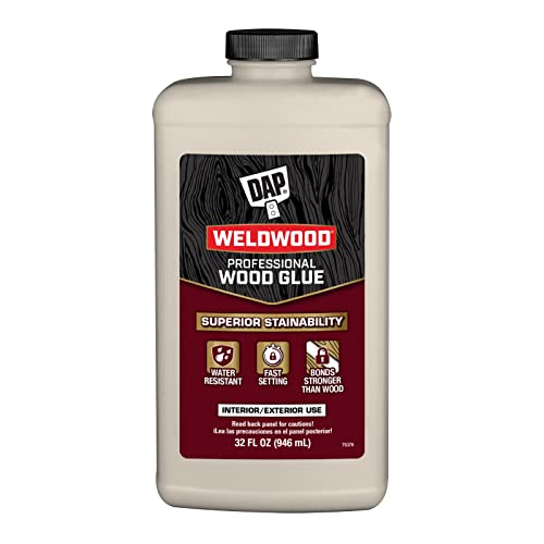 DAP Weldwood Professional Wood Glue, Yellow, 32 oz (7079800482)