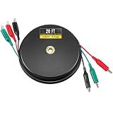 HappyAlley 20ft Retractable 3 Wire Test Lead with 3 Alligator Clips