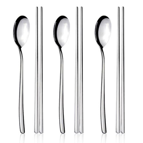 Ensemble cuillères et baguettes en acier inoxydable réutilisable zéro déchet - 2