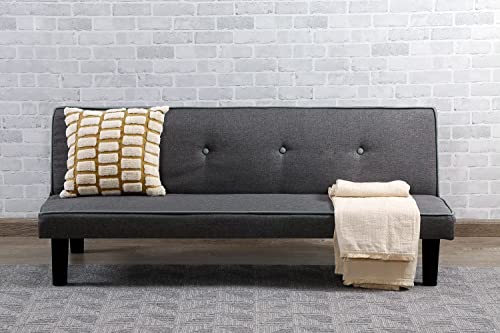 ARREDOPLAZA Divano Letto Reclinabile Lucky 2/3 Posti in Tessuto Grigio Ideale per Casa e Ufficio Design Moderno Confortevole Salvaspazio Versatile Divano Trasformabile Soggiorno e Ambienti Compatti