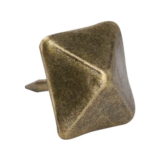 Chiodo per porte da tappezzeria, stile retrò 50 pezzi Chiodo per porte da tappezzeria Forniture artistiche per artigianato in pelle per buoni(Lunghezza laterale 19 mm * lunghezza totale 20 mm)