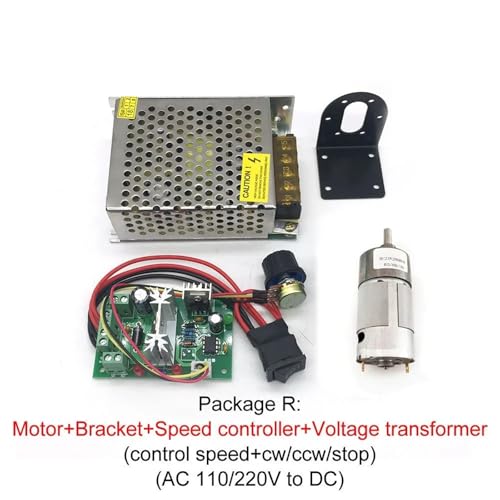 Motorreductor de corriente continua JGB37-545 regulable de 12V a 36V 2