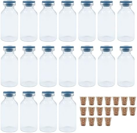 WYAN 20 mini bouteilles de souhaits en verre avec bouchons en liège WYAN 20 mini bouteilles de souhaits en verre avec bouchons en liège