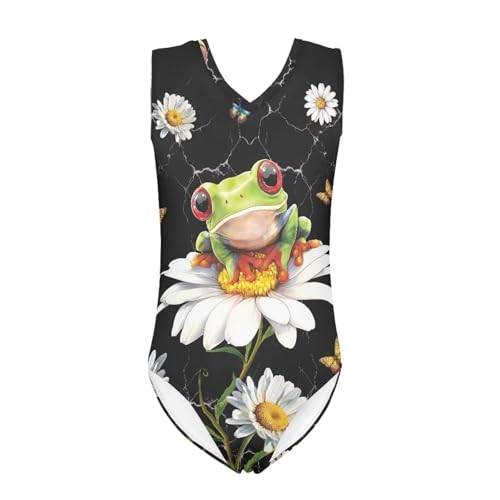 Image of Girls Fashion Print One Piece Swimsuit Bathing Suit Gymnastic Leotard for Kids, 5-14 Years