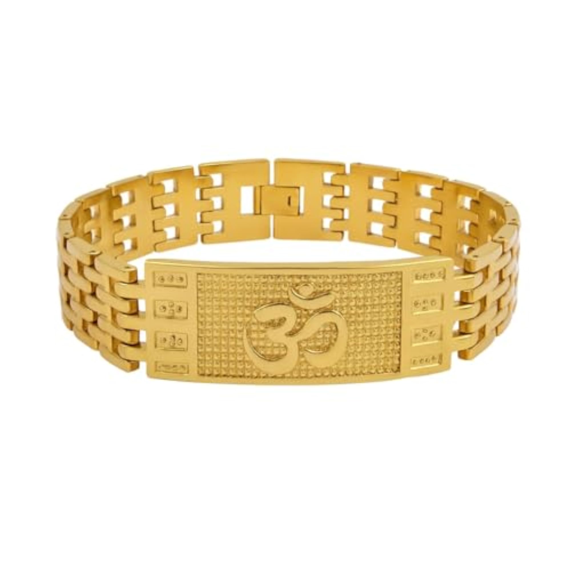 Men's 18K Gold Plated OM Adjustable Bracelet, Spiritual Gift