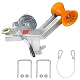 ZUIWAN 1200LB Boat Trailer Winch Stand with Galvanized Adjustable Mount Post & Roller - Fits 3" W x 4" H Trailer Tongue, Includes Ratchet Winch Kit