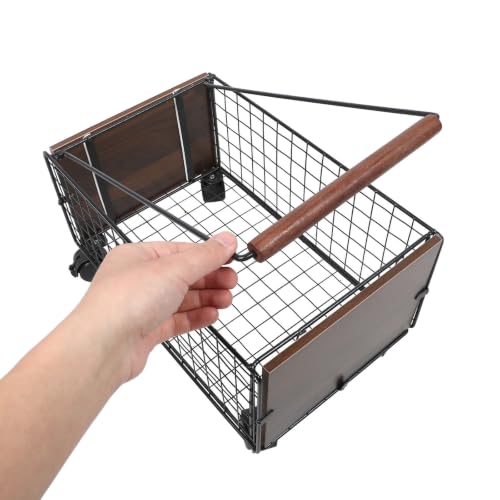 Generic Rolling Cart Organizer with Swivel Wheels and Pull Rod, Metal Library Cart for Teachers, Heavy Duty Load Capacity, Quiet Operation, High Sided Basket for Classroom and Office - Image 4