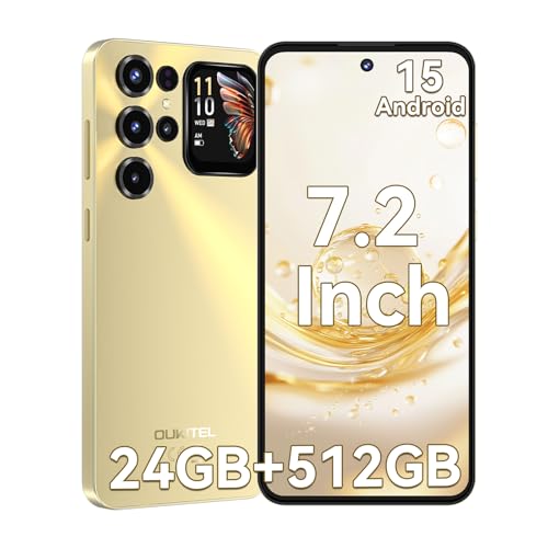 OUKITEL C68 Plus Teléfono Móvil 24GB + 512GB Smartphone 7.2' 120Hz Telefono Movil Gemini AI Android 15 Telemovel Phone 64MP+8MP 6000mAh Dual SIM Celulares Octa-Core GPS/OTG/Face ID/NFC/5G WiFi/BT5.0