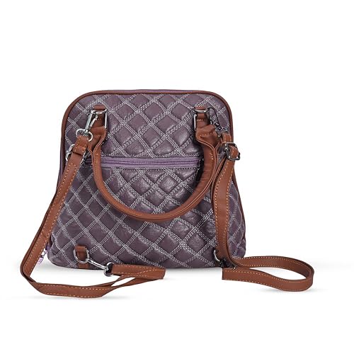 Image of AJANTA QIARRA Women Luxe Artificial Leather Premium Quilted Satchel Bag | Handbag with Detachable Slings