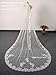 ELAWBTY Cathedral Long 3M Wedding Bridal Lace Veil Floral with Comb for Bride White