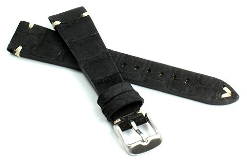 Bracelet pour montre Sulla 4112345150725 en cuir nero idéal pour les réunions d'affaires