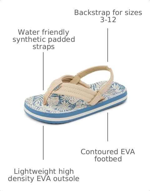 Image of REEF Boys Toddler /Little Kid Ahi Beach Flip Flop, Soft Cushion Footbed, Water Friendly
