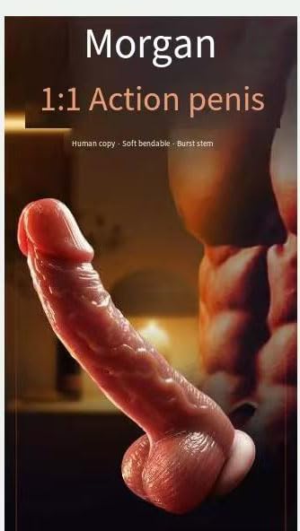 Adult Sex Toy Female Masturbation Silicone Penis Real Fleshy 9 inches