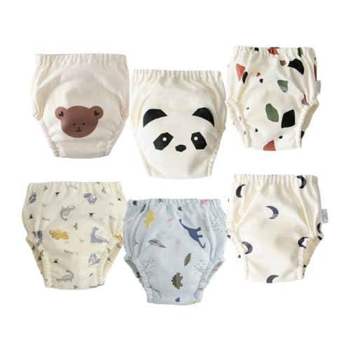 Image of Baby Training Underpants,Soft Cotton Absorbent Potty Training Underwear For Baby Boys And Girls 6 Pack