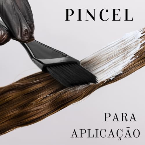 Kit para tintura de cabelo com 3 peças: pincel largo para aplicação, tigela e pente. Tudo para um re