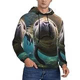 Sweat à capuche classique : ce sweat-shirt à capuche Crazy Save Manatee pour homme dispose d'une capuche spacieuse avec cordon de serrage réglable. Dispose d'une poche kangourou spacieuse sur le devant pour garder les mains au chaud et ranger en toute sécurité les petits objets essentiels tels que les clés, le téléphone ou le portefeuille. Idéal pour les sorties décontractées ou pour se détendre à la maison