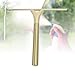 Stainless Steel Silicone Window Cleaner with Hook Mirror Shower Glass Door Window Car Tile Scraper Cleaner Bronze Household Water Grill (Gold)