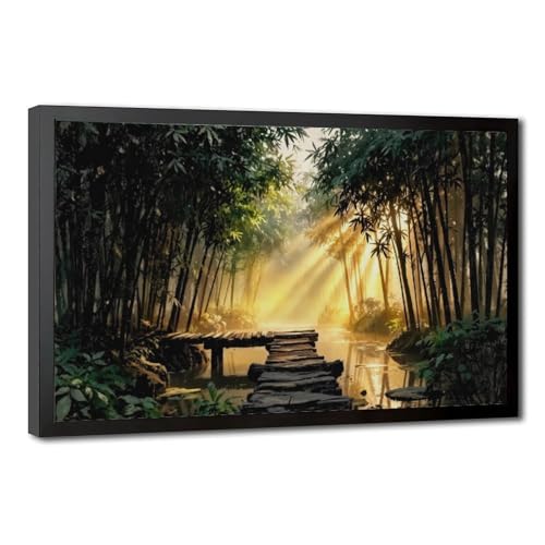Bambou poster toile décoration murale zen chambre et idée cadeau nature