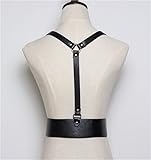 Miwcff Ledergeschirr für Frauen Taille Punk Gürtel Mode Körperkette Gothic Verstellbar Körper Korsett Zubehör für Party Dating, 73,7-94 cm, L