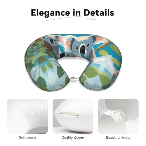 Almohada de viaje espuma viscoelástica cervical U miniatura 3