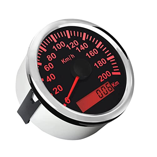 ELING Waterproof GPS Speedometer Odometer 200KM/H for Car Motorbike Buggy with Backlight 85mm 12V/24V
