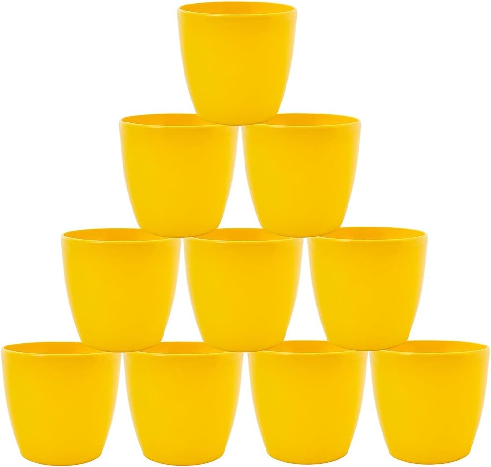 Gardenera ALEANA Planter - Matilda - 6.3 Inch Flower Pot in Yellow (Set of 10)