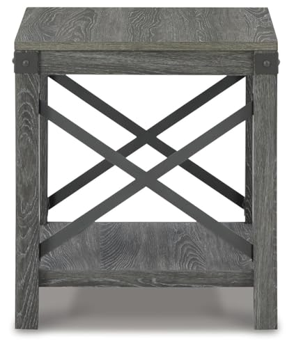 Signature Design by Ashley 1-Piece End Table, Farmhouse Square with Shelf - image 5