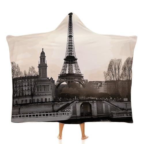 Couverture à capuche de voyage anti-froid en peluche isolante