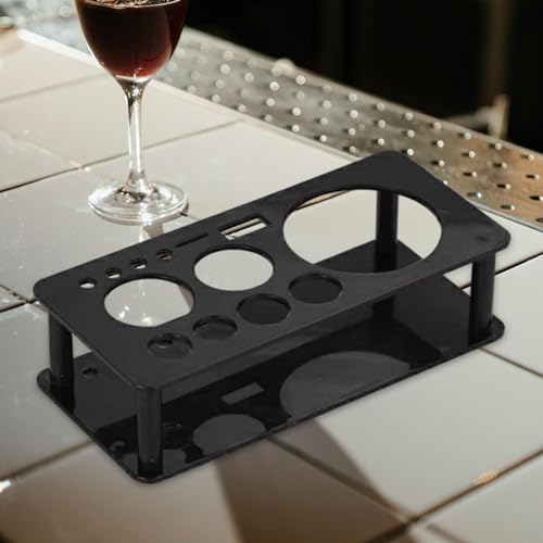 Soporte para kit de coctelería negro y organizador de herramientas con función de botellero 5