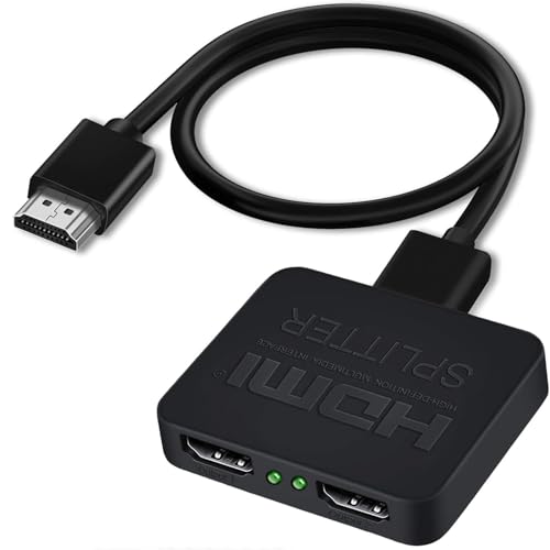 Diviseur HDMI 1 en 2, 4K avec synchro audio, double moniteur MacBook PC