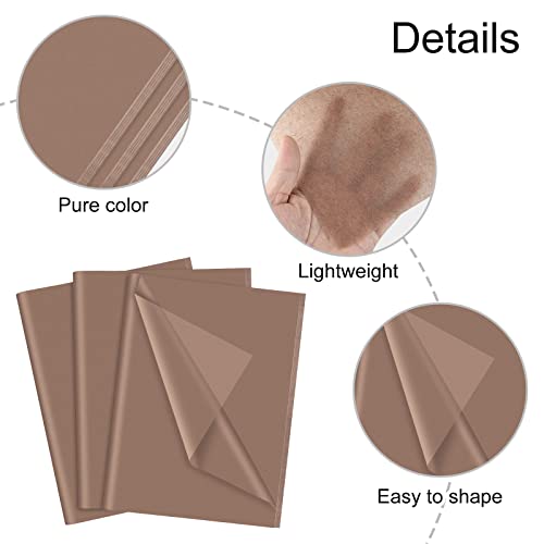 Image of NEBURORA 60 Sheets Brown Tissue Paper Set Gift Wrap Paper(Brown)