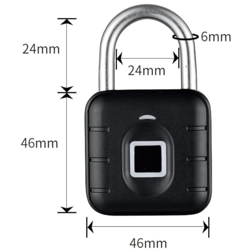 Image of DOCOSS Smart Biometric Padlock, Fingerprint Door Lock, Small Waterproof Lock for Suitcase,Home, Office, Gym Locker, Gate