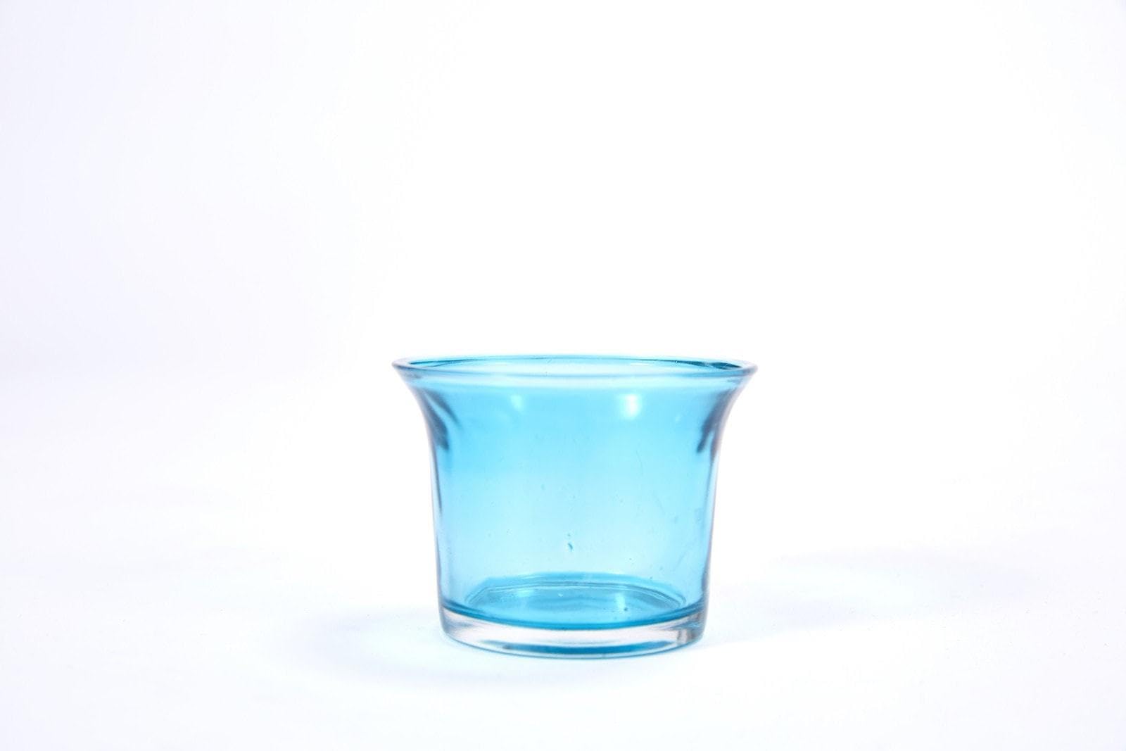 Double Tier Tea Light Chandelier (Aged Bronze: Turquoise Glass)