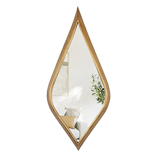 VELLQUE Espejos de lágrima, espejo de pared asimétrico, decoración de pared de espejo irregular, espejo de entrada para pared de 15.5 x 35.5 pulgadas