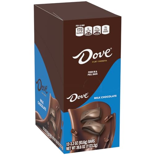 DOVE Candy Milk Chocolate Bars, 3.30 oz Bars (Pack of 12)