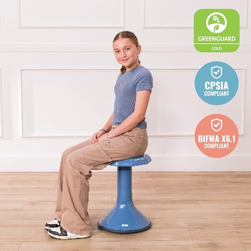 Image of ECR4Kids ACE Active Core Engagement Wobble Stool, 18-Inch Seat Height, Flexible Seating, Powder Blue