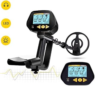 INTEY Metal Detector with Waterproof Search Coil, High Precision, LCD Screen with Headphone