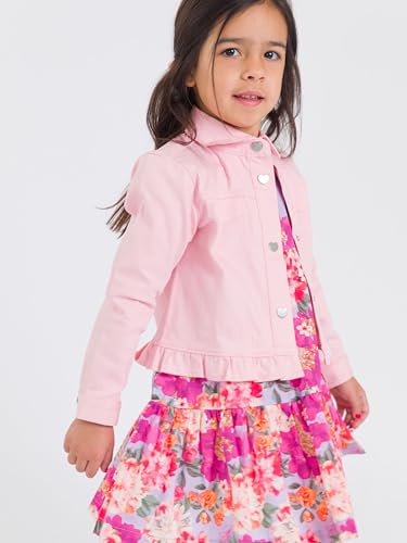 RuffleButts Baby/Toddler Girls Stretch Denim Ruffle Jacket3