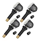 4-Pack GM TPMS Sensors 315MHz, Pre-Programmed Tire Pressure Monitoring System Replacement for Chevy Silverado Equinox, GMC Sierra, Buick, Cadillac - Replaces OE# 13598771 13598772 13586335 13581558
