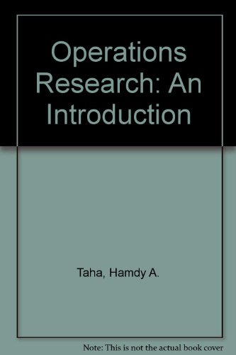 Operations Research: An Introduction 0024189707 Book Cover