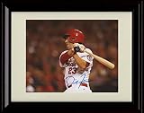 David Freese - Full Swing Profile - Autograph Replica Print - Framed 8x10