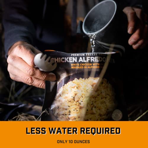 Peak Refuel Chicken Alfredo Pasta | Premium Freeze Dried Camping Food | Backpacking & Hiking Mre Meals | Just Add Water | 100% Real Meat | 53G Of Protein | 2 Serving Pouch (2 Serving Pouch) #TOP4