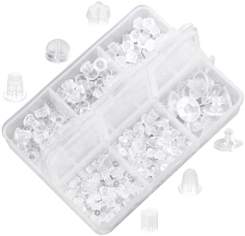20 Fermoirs Boucles D'Oreilles En Silicone Or 18K - Hypoallergénique, Anti-Perte, Confortable