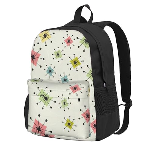 Sac à dos pour randonnée et pique-nique Atomic Stars étanche au style vintage