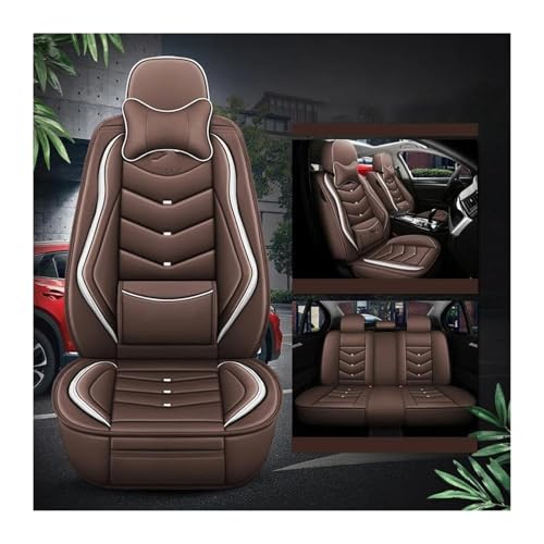 Housses de siège pour Peugeot 207 en cuir marron foncé