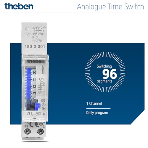 Theben 1800001 SUL 180a analogowy timer z programem dziennym i 3-dniową rezerwą mocy