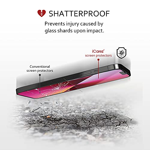 Icarez Tempered Glass Screen Protector For Iphone 14 Plus Iphone 13 Pro Max 6.7 Inches 2021 [3-Pack] Tray Installation Case Friendly Easy Apply #TOP4