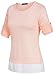Produktbild Styleboom Fashion® Damen Shirt Turn- Up Longsleeve Top 2in1 Optik rosa Weiss, Gr:M
