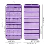Dual-sided Hanging Baby Shoes Organizer Closet Toddler Shoe Storage Holder for Kids Bow Socks Underwear (PURPLE) - Image 3