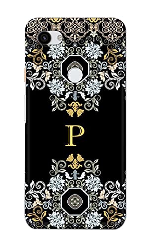 Image of Printed Hard Back Cover Case for Google Pixel 3A Back Cover (Alphabet P) -1803